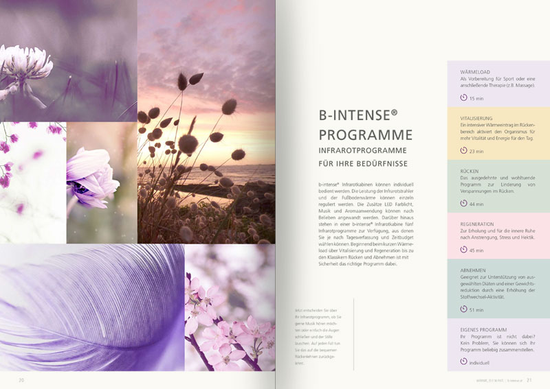 Katalog: Verschiedene Infrarotprogramme werden mit Farben und Naturfotos begreifbarer gemacht